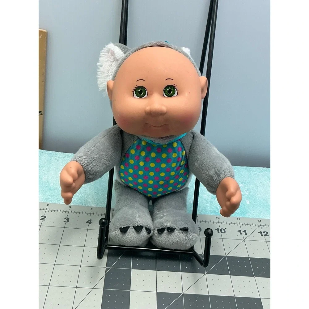 Cabbage Patch Kids Cuties Koala Plush Doll Gray Polka Dot 9 Inch Green Eyes
